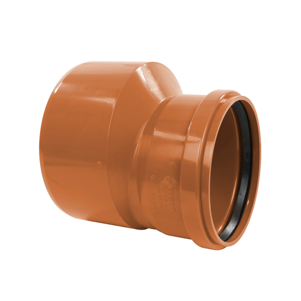 PVC verloopstuk, 500 x 400 SN4 spie x manchet R.B.