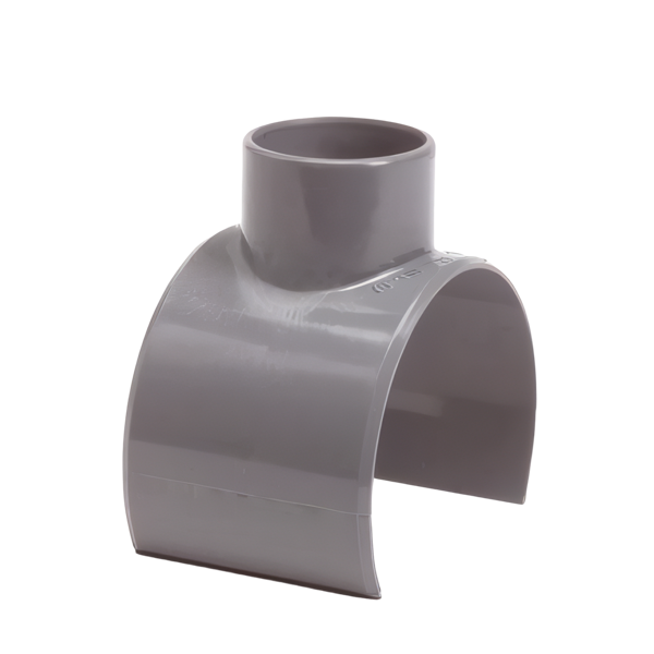 PVC zadelstuk 110 x 50mm, lijm, grijs