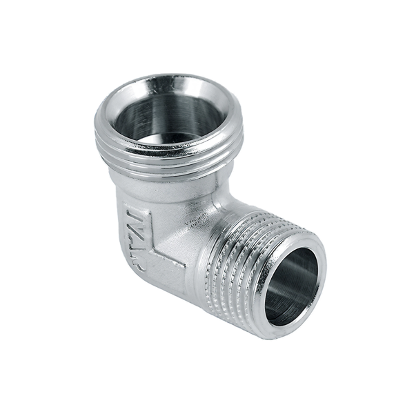 RC 904 Knie 1/2" buitendraad x 3/4" eurokonus