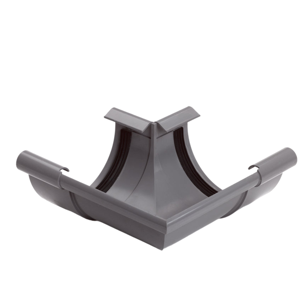 S-lon Klem buitenhoekstuk voor mastgoot 150mm, grijs