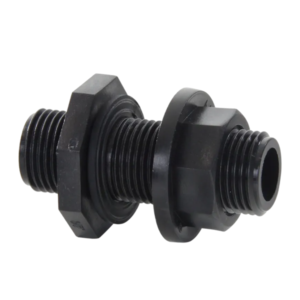 Tankdoorvoer 3/4", PP, 2x bu.dr.