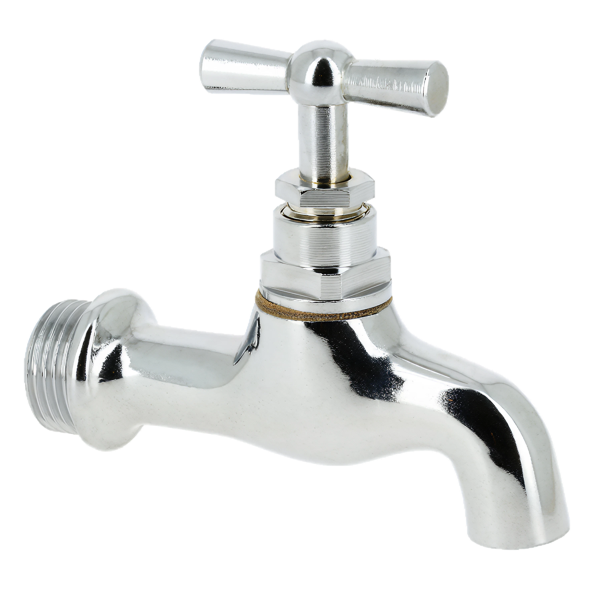 Tapkraan 1/2" glad uitloop verchroomd