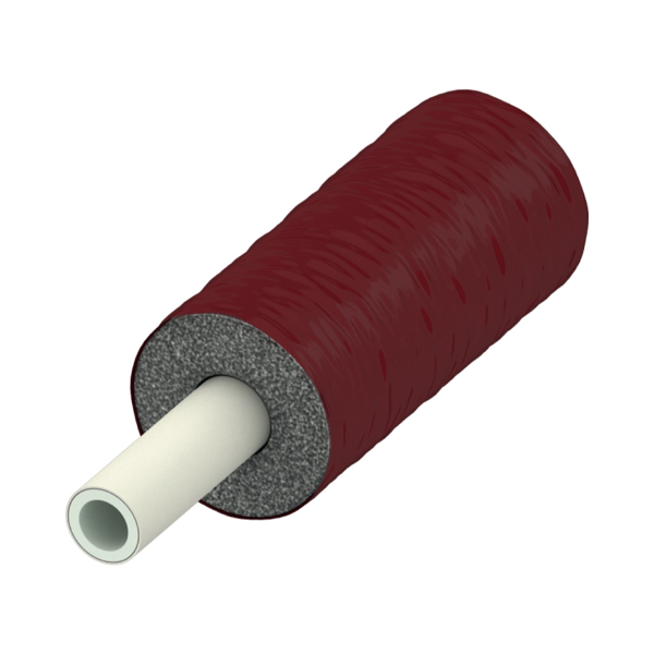 TECEflex alupex buis PE-Xc/Al/PE-RT, 13 mm isolatie, rood, 2