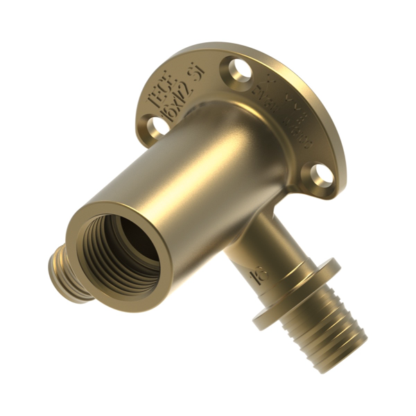 TECEflex dubbele muurplaat 90° lang 16 x 1/2" x 16 siliciumb