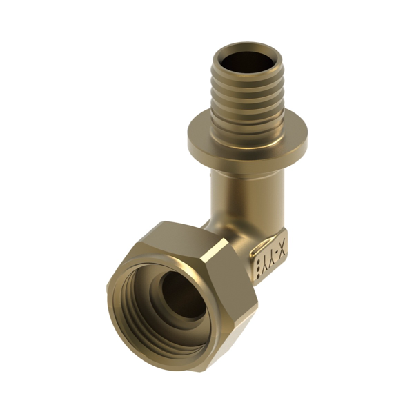 TECEflex-hoekverbinding, vlakafdichtend, messing 16 x 1/2"