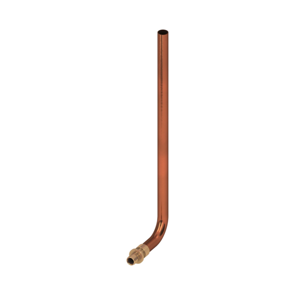 TECEflex L-stuk voor radiatoren koper vernikkeld,  20 ø 22 m