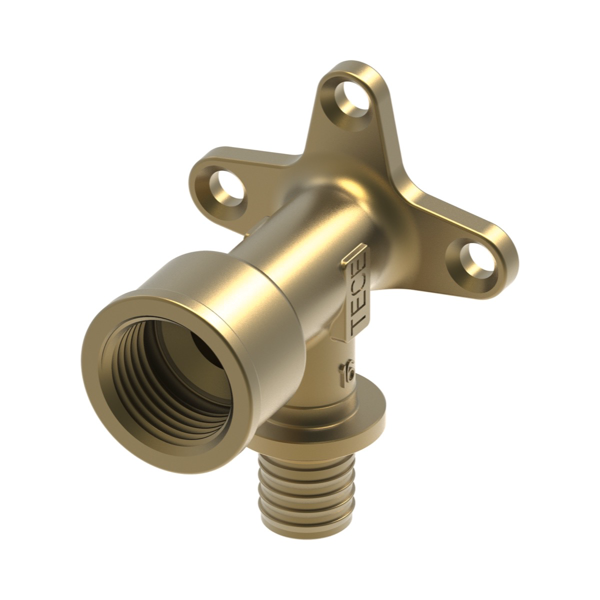 TECEflex-muurplaat, aftakking 54 mm lang , 16 x 1/2" messing
