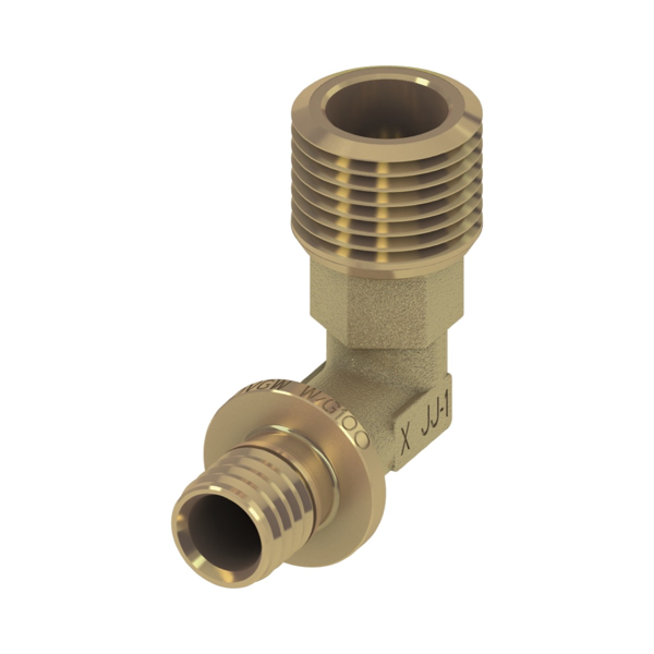 TECEflex puntstuk haaks messing,  20 x R 3/4"
