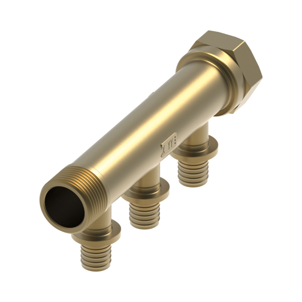 TECEflex silicium brons sanitairverdeler 3-groeps,  16 x 3/4