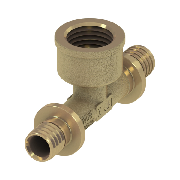 TECEflex T-stuk bi.dr. silicium brons,  63 x Rp 1 1/2" x 63