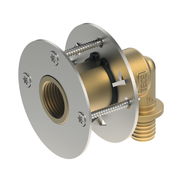 TECEflex wanddoorvoer van silicium brons met drukring,  16 x