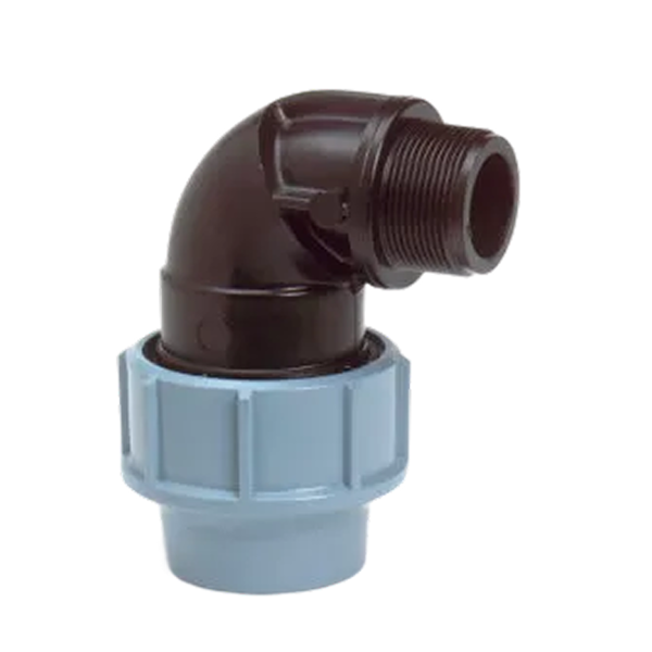 Unidelta PP Knie 90° met buitendraad 25 x 1''