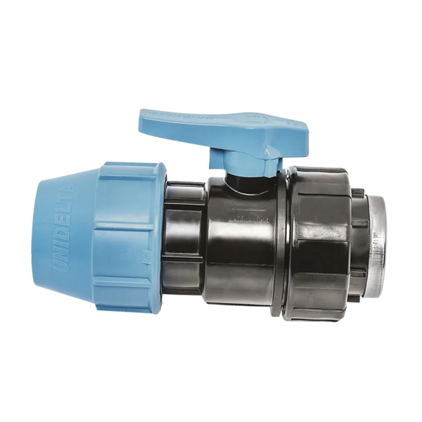 Unidelta PP-Kogelkraan,  klem x bi d 20 x 1/2'' , PN 16