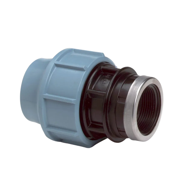 Unidelta PP schroefbus met verst. ring, 75 x 2 1/2''