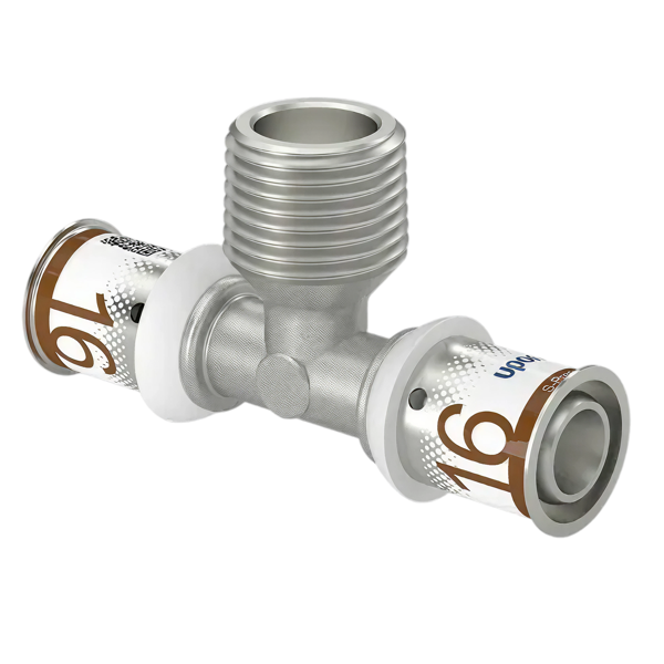 Uponor S-Press Plus pers T-stuk bu.dr. 16x1/2"x16mm