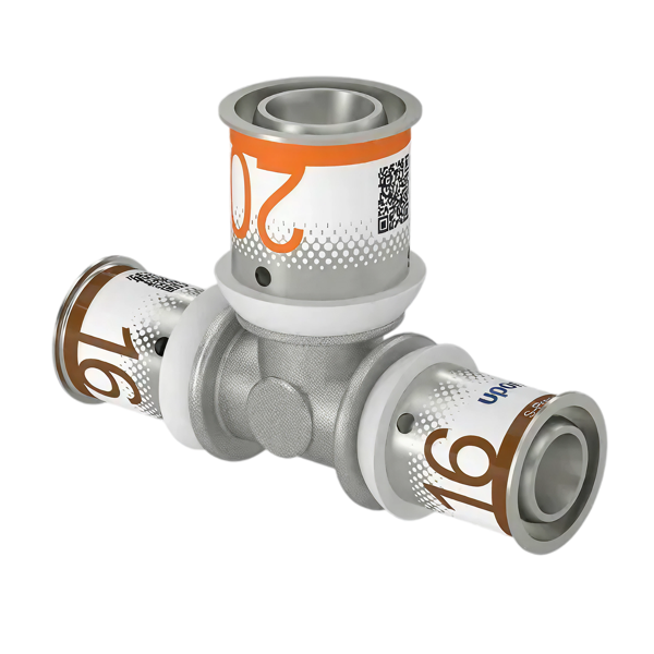 Uponor S-Press Plus pers T-stuk verlopend 16x20x16mm