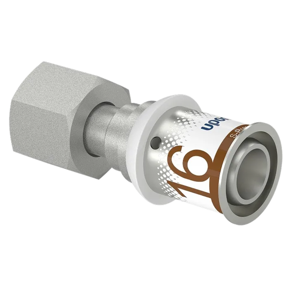 Uponor S-Press Plus schroefkoppeling 16mmx3/8" m.wartel bi.d