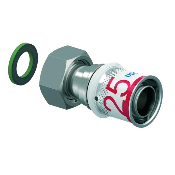 Uponor S-Press Plus schroefkoppeling wartel bi.dr. 25mmx3/4"