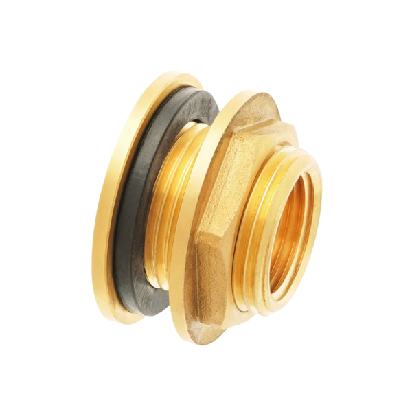 Wanddoorvoer messing 1/2" bi.dr x 3/4" bu.dr.