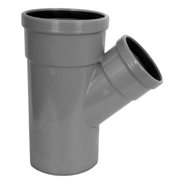 Wavin PVC KGFix T-Stuk 45° GR 315x160 SN4 2M/S
