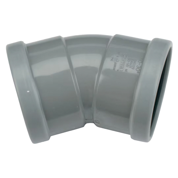 Wavin PVC M-Bocht 30° 250 SN4 R=0,5D M/M