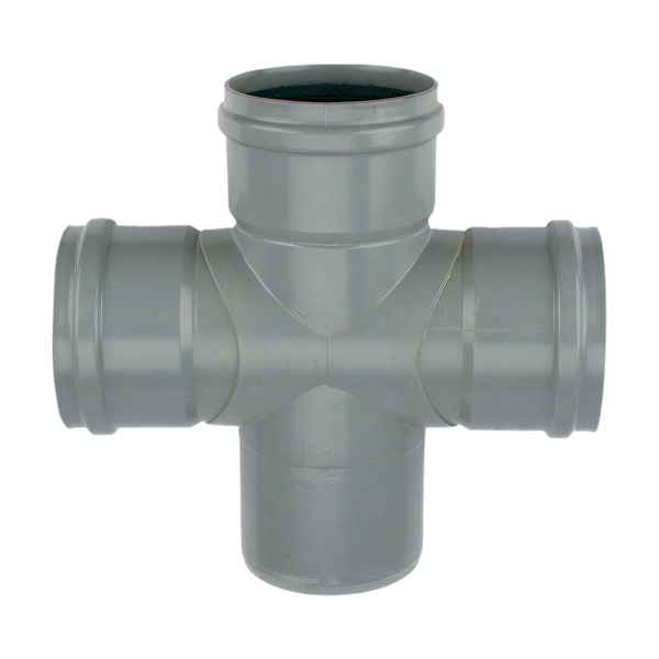 Wavin PVC M-Dubbel T-St 88° GR 200 SN4 3M/S