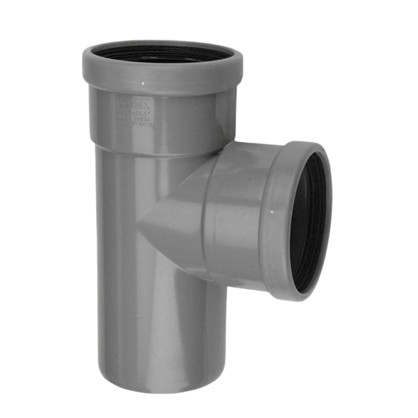 Wavin PVC M-T-Stuk 88° GR 200 SN4 M/S