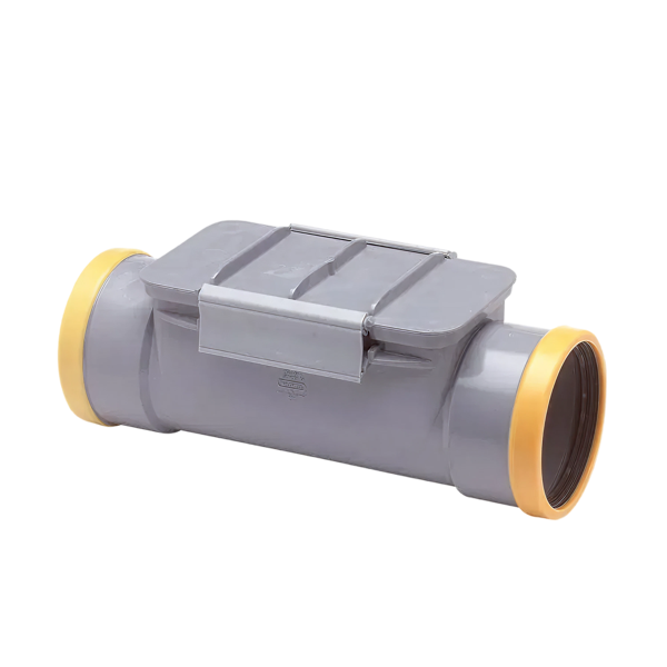 Wavin PVC Ontstoppingsstuk + Klep 125 SN8 M/M