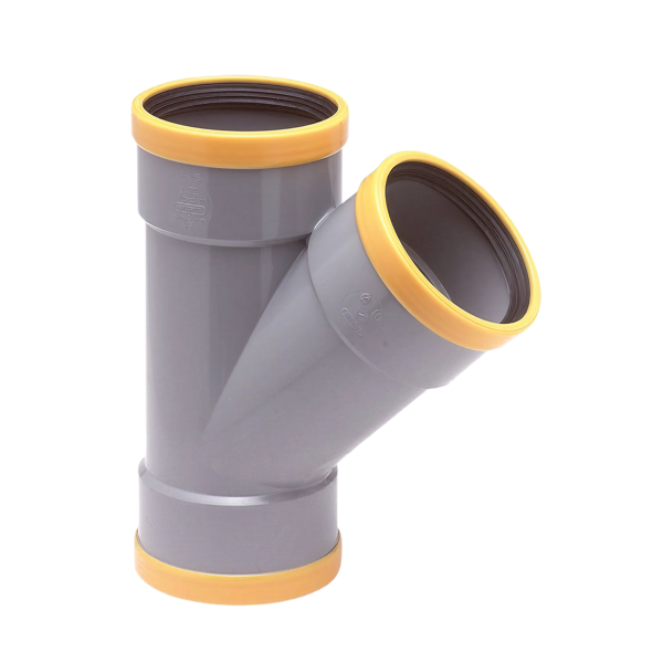 Wavin PVC T-stuk 45° GR/GD 200 SN8 3M