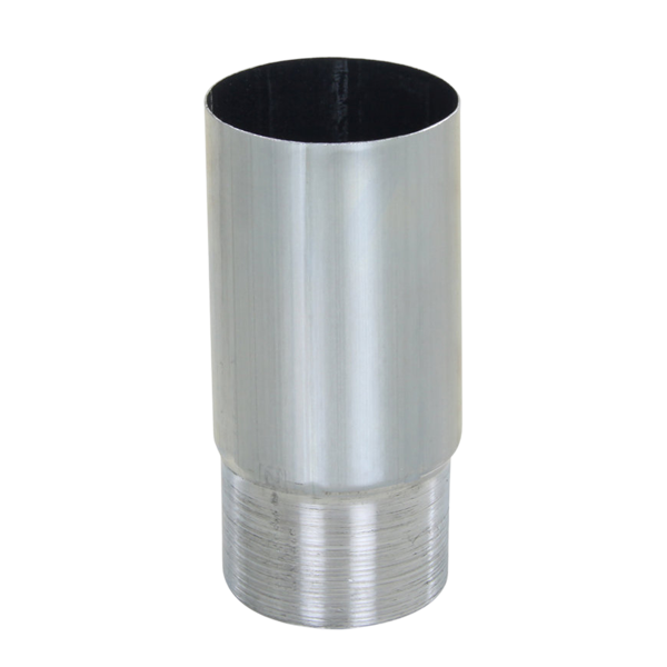 Zink hwa verlengde mof 80mm, mof x verjongd spie